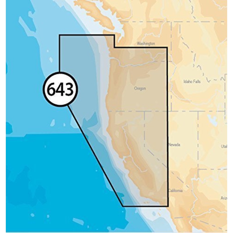 Navionics Platinum Plus Oregon & California Marine Charts