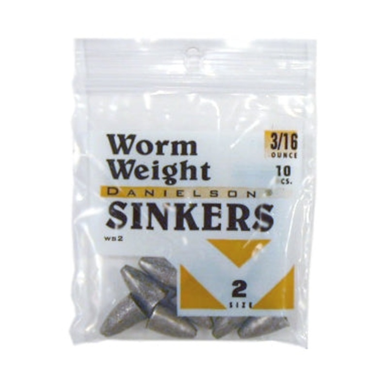 Danielson Worm Weight Sinkers ZZZ