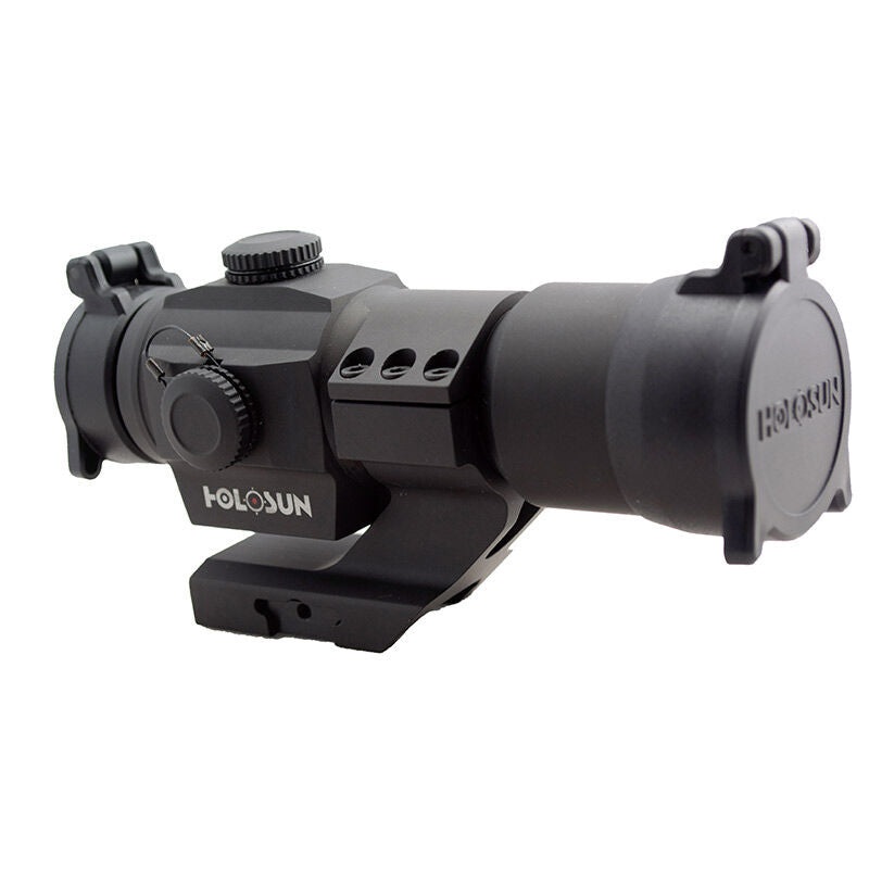 Holosun Red Dot Sight 1x Magnification 2 MOA Dot/65 MOA Ring 30mm Tube Diameter Cantilever Weaver Mount CR2032 Battery