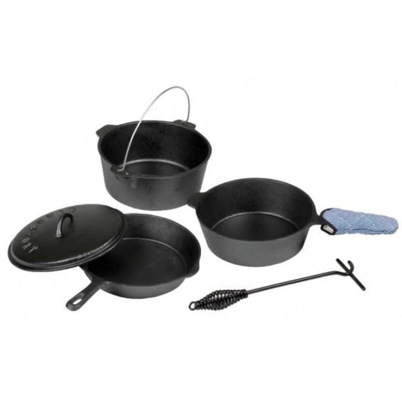 Stansport Pre Seasoned Cast Iron Cook Set