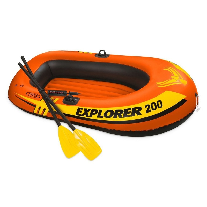 Intex Explorer 200 2 Person Inflatable Boat Set