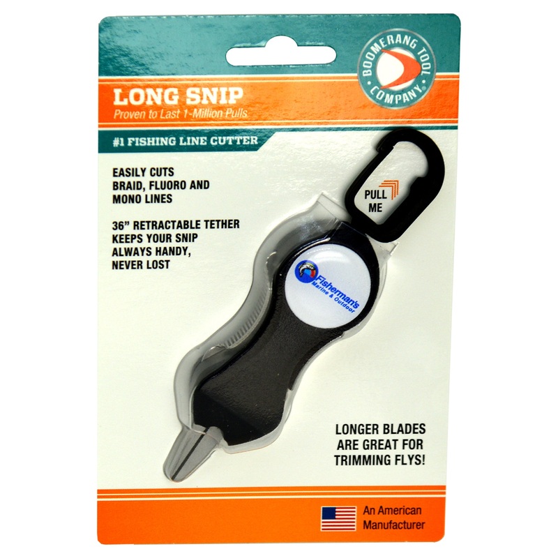 Boomerang Tool Fisherman'S Logo Long Snip Fishing Line Snipper