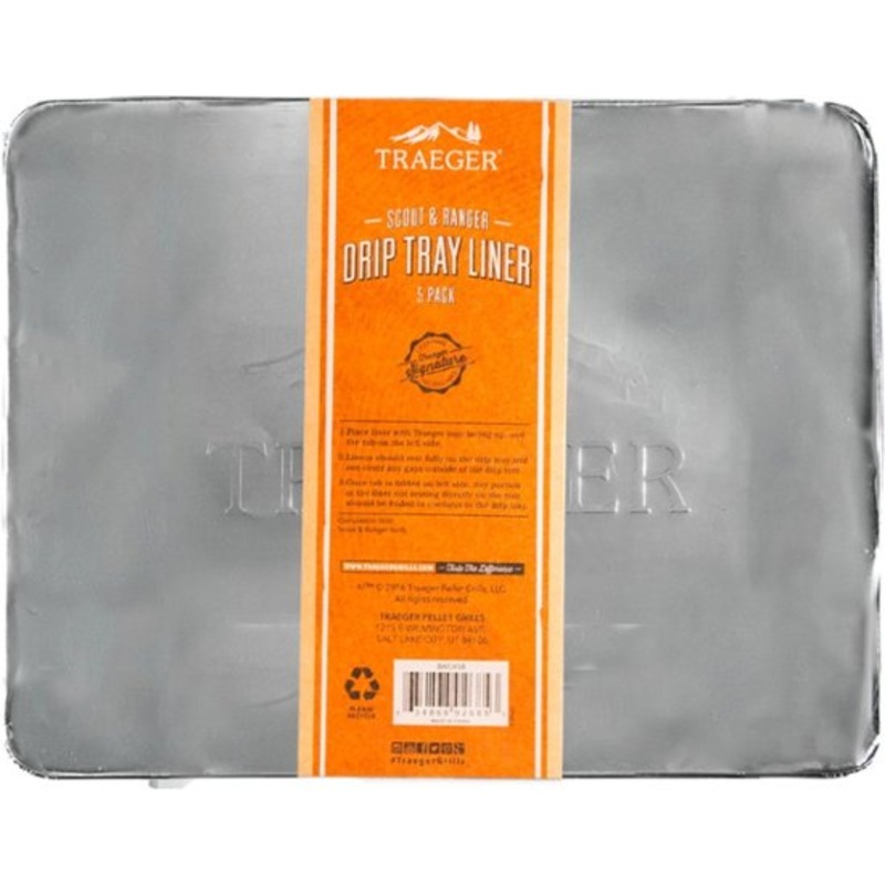 Traeger Drip Tray Liner, Aluminum, For: Ranger And Scout Model Grills