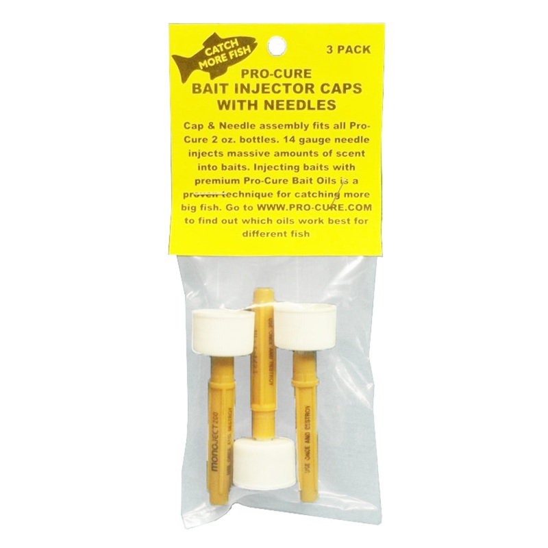 Pro-Cure Bait Injector Caps & Needles