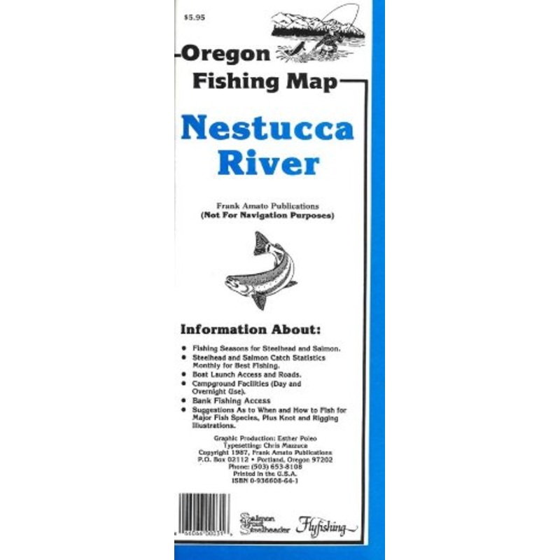 Oregon Fishing Map Nestucca River By Frank Amato Publications