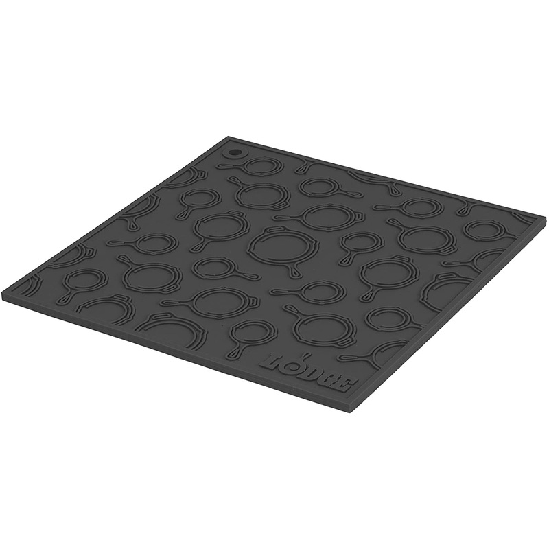 Lodge 7" Silicone Square Trivet-(Black)