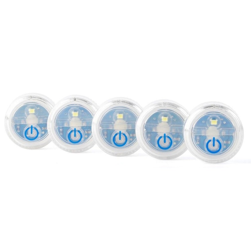Luxpro Waterproof Micro Led 16 Lumen Puck Lights 5-Pack