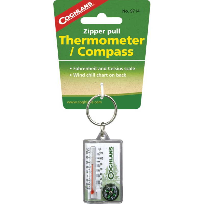 Coghlan's Zipper Pull Thermometer & Compass