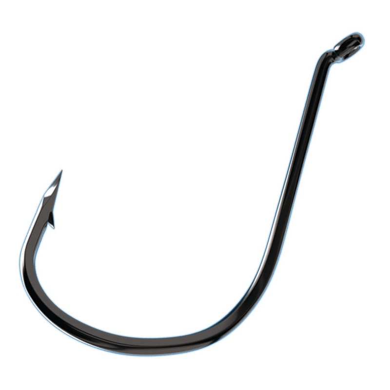 Eagle Claw Octopus Style Long Shank Offset Up Eye Forged TroKar Hooks