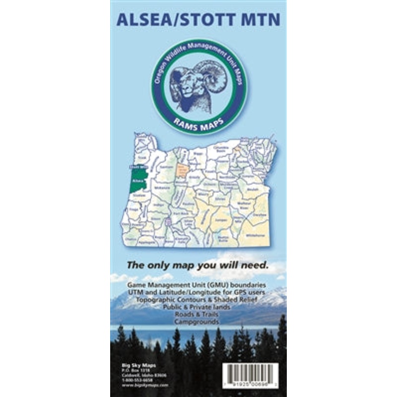 Big Sky Maps Alsea/Stott Mountain Gmu Map