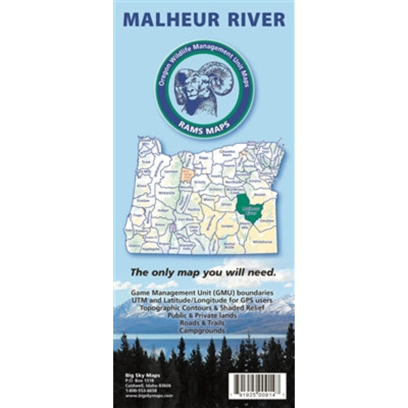 Big Sky Maps Malheur River Gmu Map