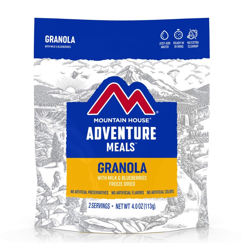 Mountain House Granola With Milk & Blueberries