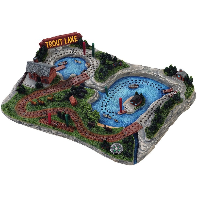 Outside Inside Trout Lake Cribbage Board