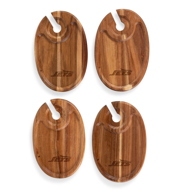 New York Jets - Wine Appetizer Plate Set Of 4