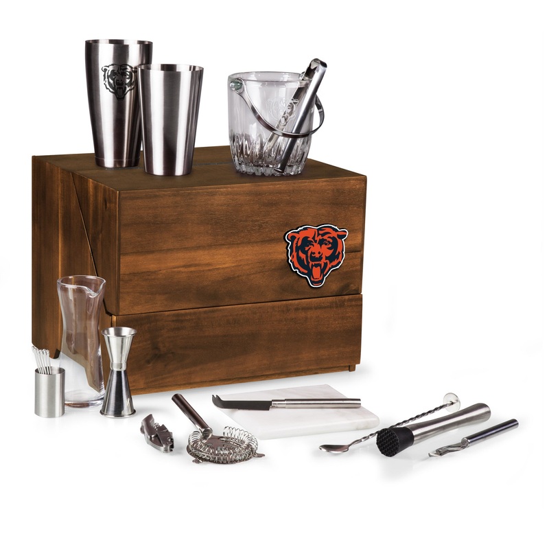Chicago Bears - Madison Acacia Tabletop Bar Set