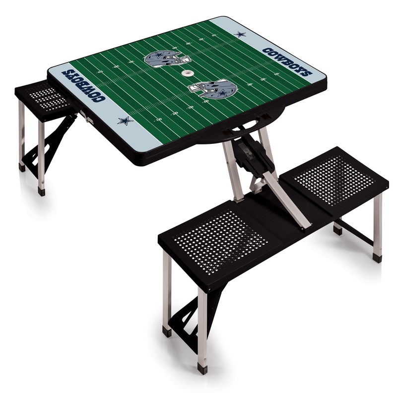 Dallas Cowboys Football Field - Picnic Table Portable Folding Table with Seats
