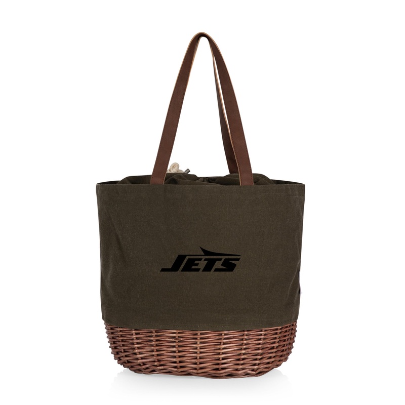 New York Jets - Coronado Canvas and Willow Basket Tote
