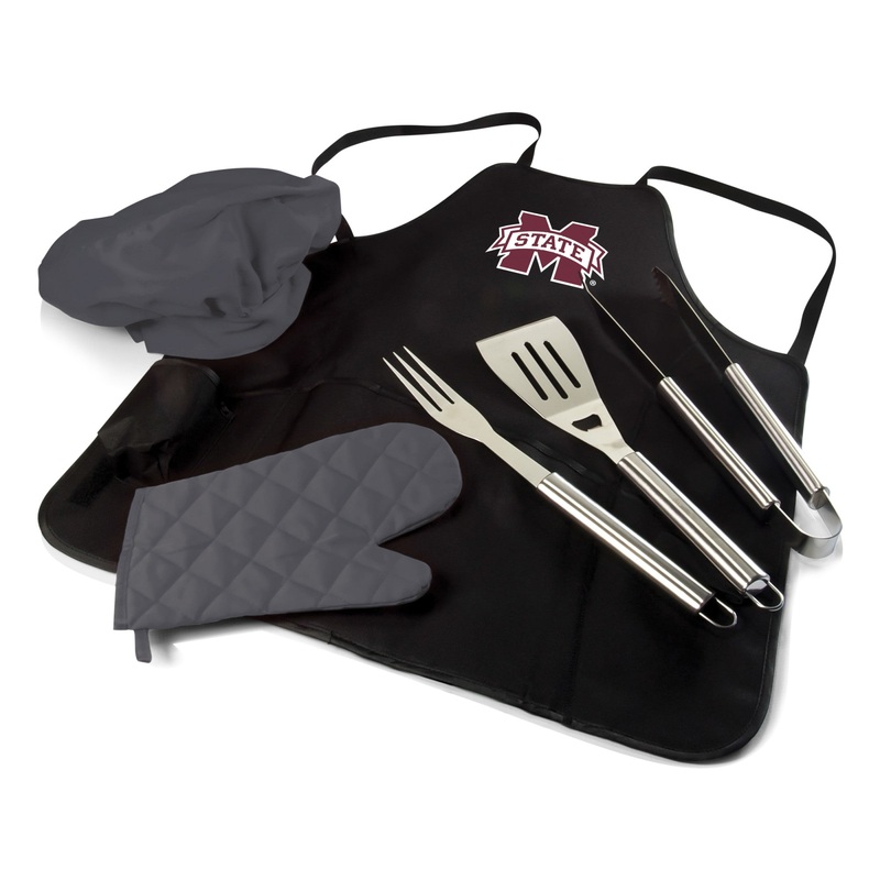 Mississippi State Bulldogs - BBQ Apron Tote Pro Grill Set