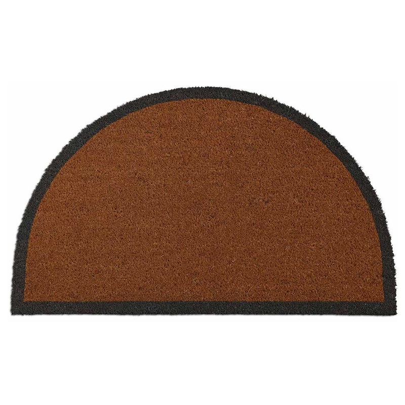Doormat Half Moon with Charcoal Border