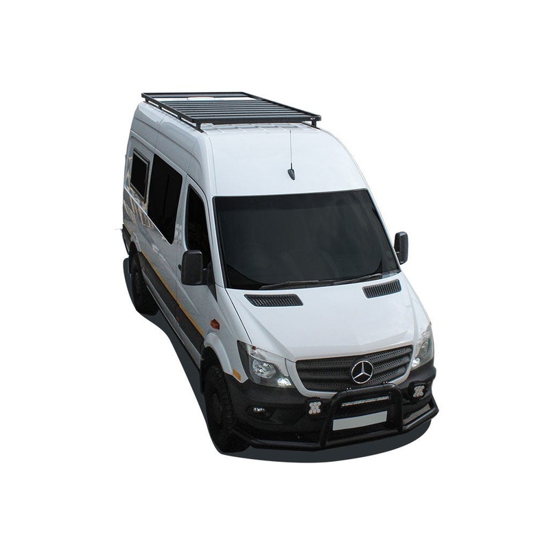 Mercedes-Benz Sprinter 144in/170in / L2/L3 / MWB/LWB Wheelbase w/OEM Tracks (2006-Current) Slimline II Roof Rack Kit / Tall