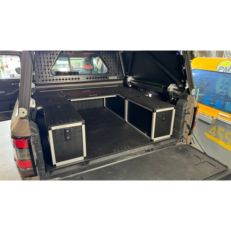 Goose Gear Camper System - Go Fast Camper - Nissan Frontier 2021-Present - 3rd Gen Crew Cab - Camper Bed Plate System - 5Ft. Bed
