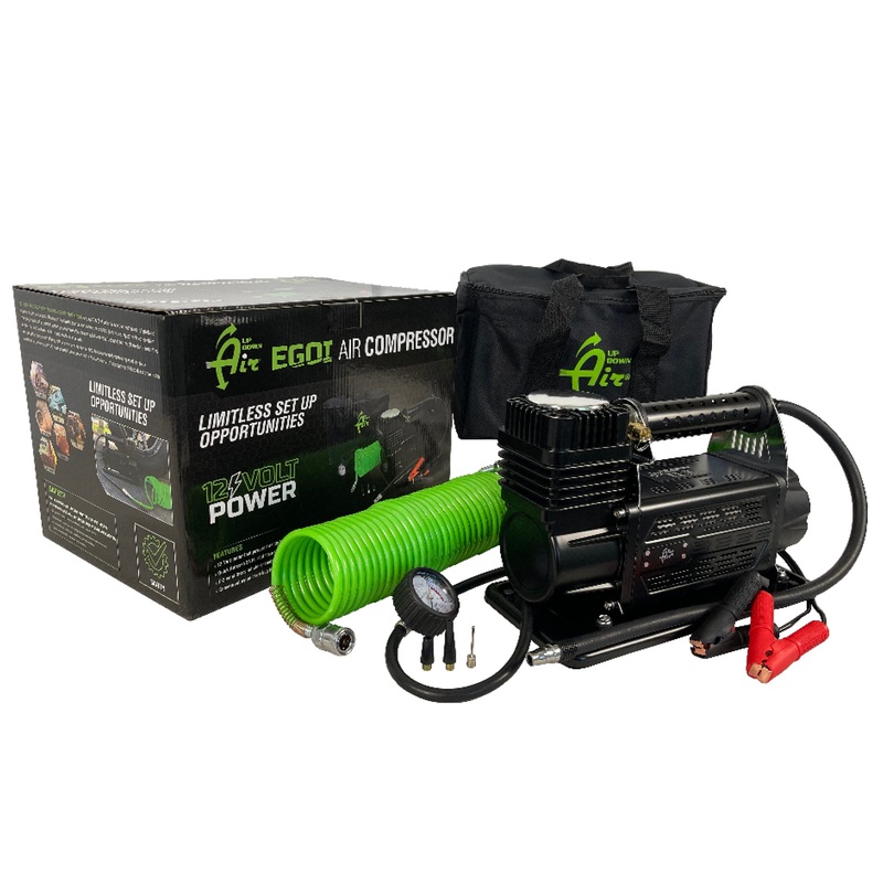 EGOI Portable Air Compressor System 5.6 CFM With Storage Bag, Hose & Attachments - Single Motor