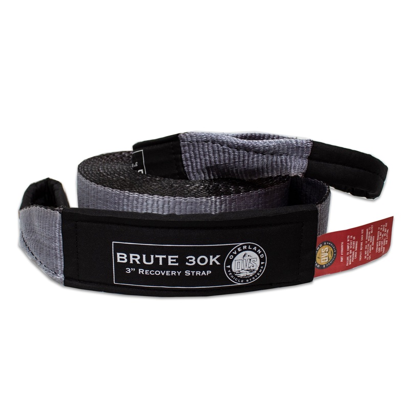 Tow Strap 30,000 lb. 3" x 30' Gray With Black Ends & Storage Bag