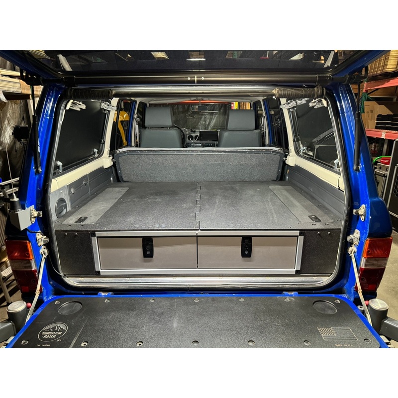 Toyota Land Cruiser 1980-1989 60 Series - Side x Side Drawer Module with Fitted Top Plate - 41 3/8"W x 9-1/2"H  x 40"D