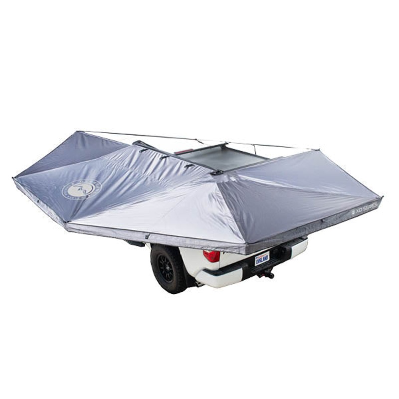 XD Nomadic 270 - Awning W/Lights & Black Out , Driver Side, Grey Hex, Black Trim & Black Travel Cover - No Brackets, No Hardware
