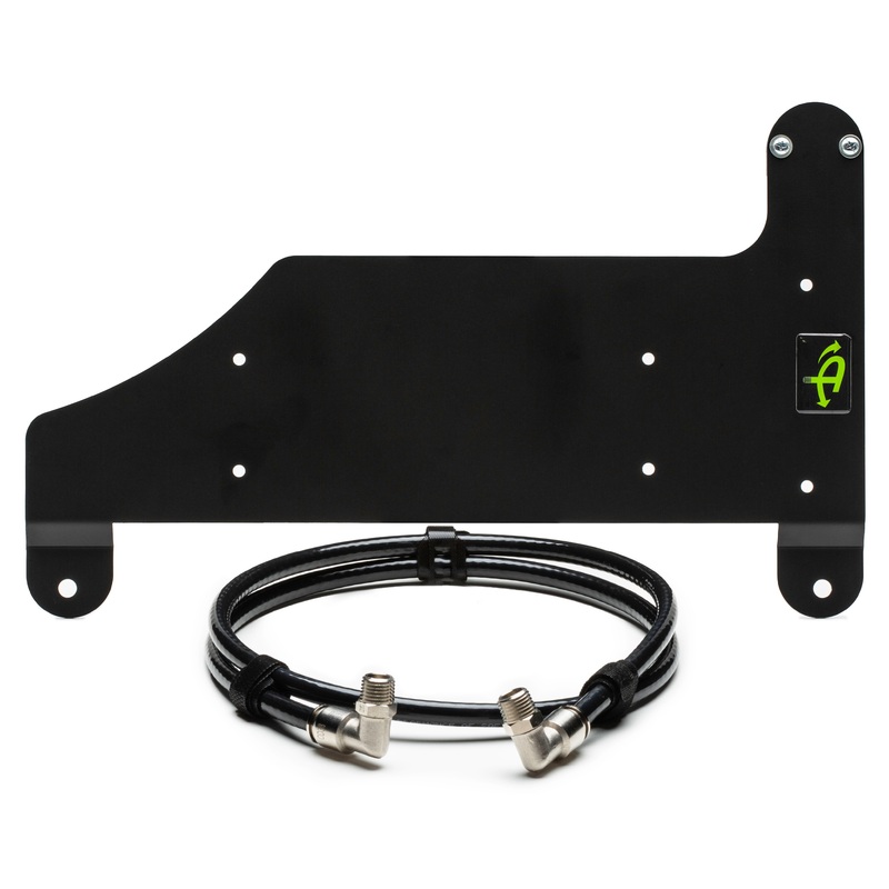 Compressor Mount & Connection Kit - JL Under Pass. Seat for ARB & EGOI II Dual Air Compressor - Black