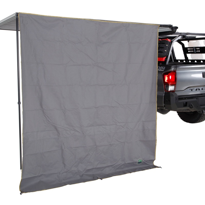 HD Nomadic 2.0 - Awning Wall Front Section, 6.5' x 6.5', Grey Body, Green Trim W/Storage Bag