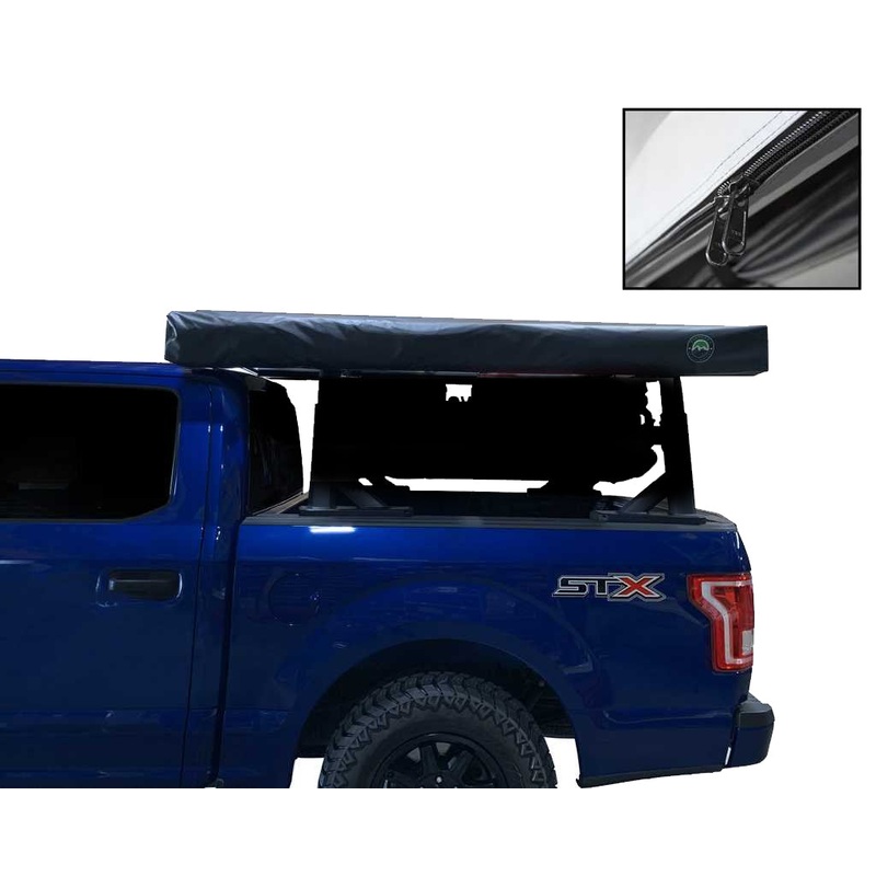 HD Nomadic 270 LT - Awning, Driver Side, Grey Body, Green Trim & Black Travel Cover  - No Brackets, No Hardware, No Accessories