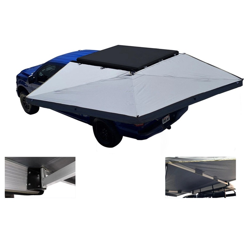 HD Nomadic 270 LT - Awning, Wall 1 & 2, Driver Side, Grey Body, Green Trim W/Black Travel Bag