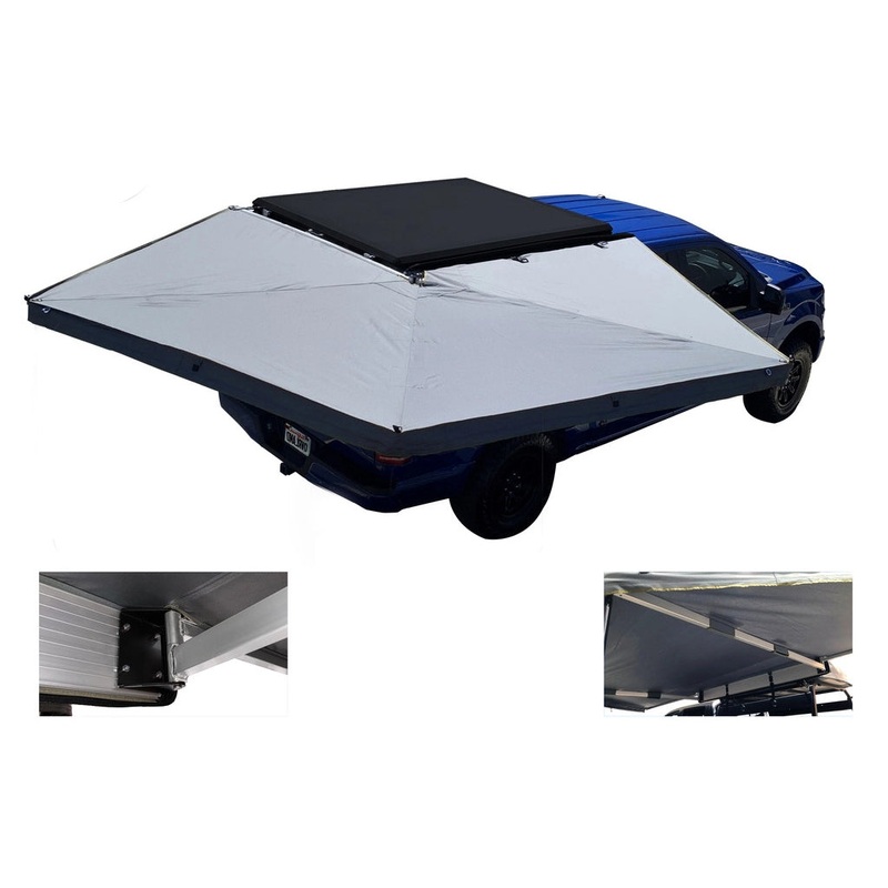HD Nomadic 270 LT - Awning, Wall 1 & 2, Passenger Side, Grey Body, Green Trim W/Black Travel Bag