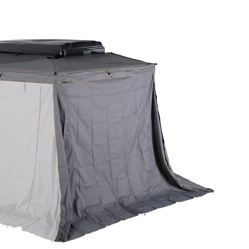 HD Nomadic 270 LTE - Awning Wall 2, Driver Side, Grey Body, Green Trim W/Storage Bag
