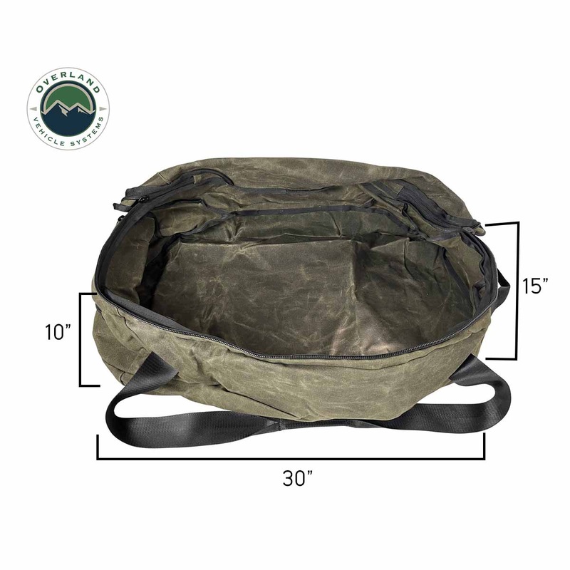 Large Duffle With Handle And Straps - #16 Waxed Canvas