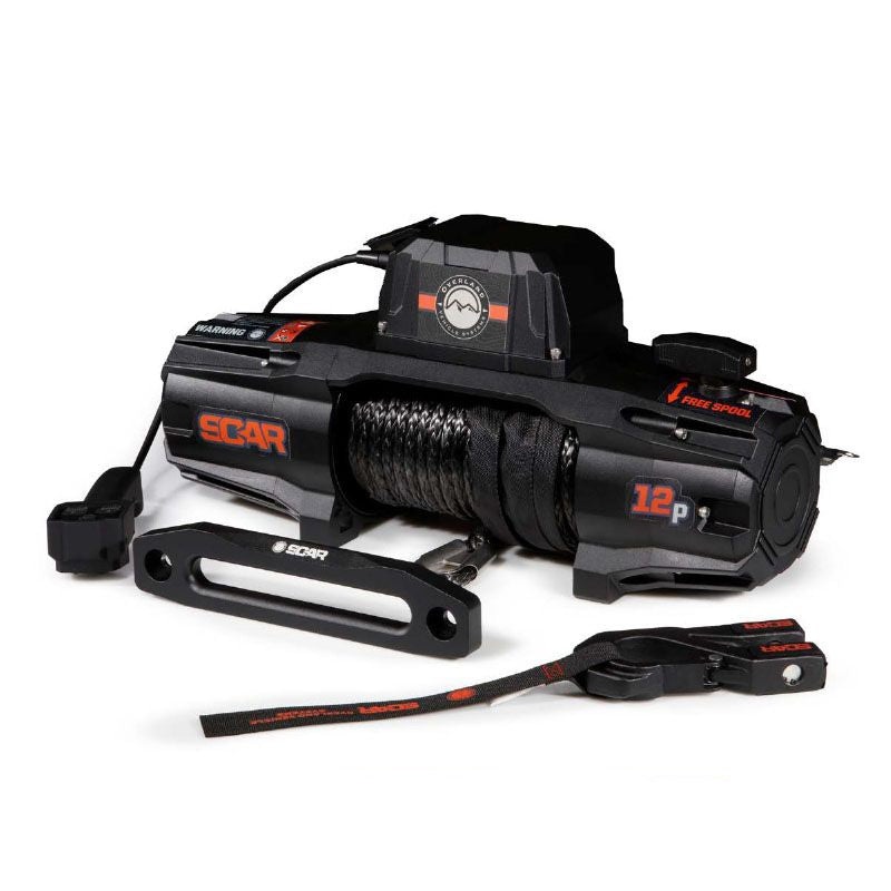 SCAR 12P - 12,000 lb. Winch With Synthetic Rope & Wireless Remote