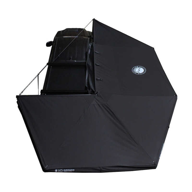 XD Nomadic 270 - Awning W/Lights & Black Out , Passenger Side, Black Body, Black Trim & Black Travel Cover - No Brackets, No Hardware