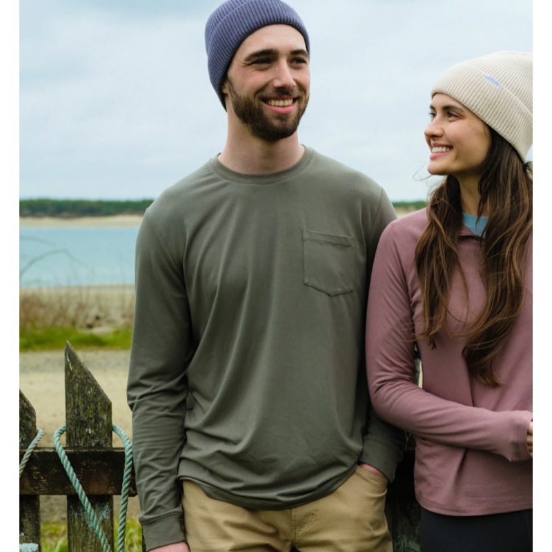 Men's Bamboo Flex Long Sleeve Pocket Tee