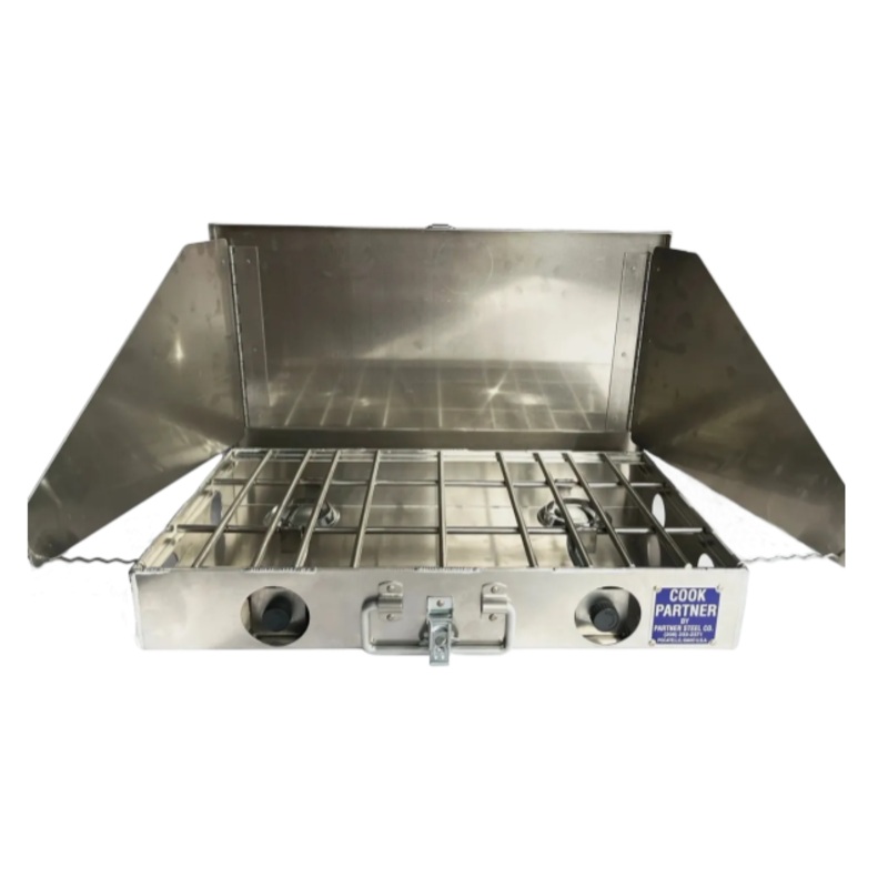 Partner Steel 22" 2 Burner Partner Stove With Windscreen