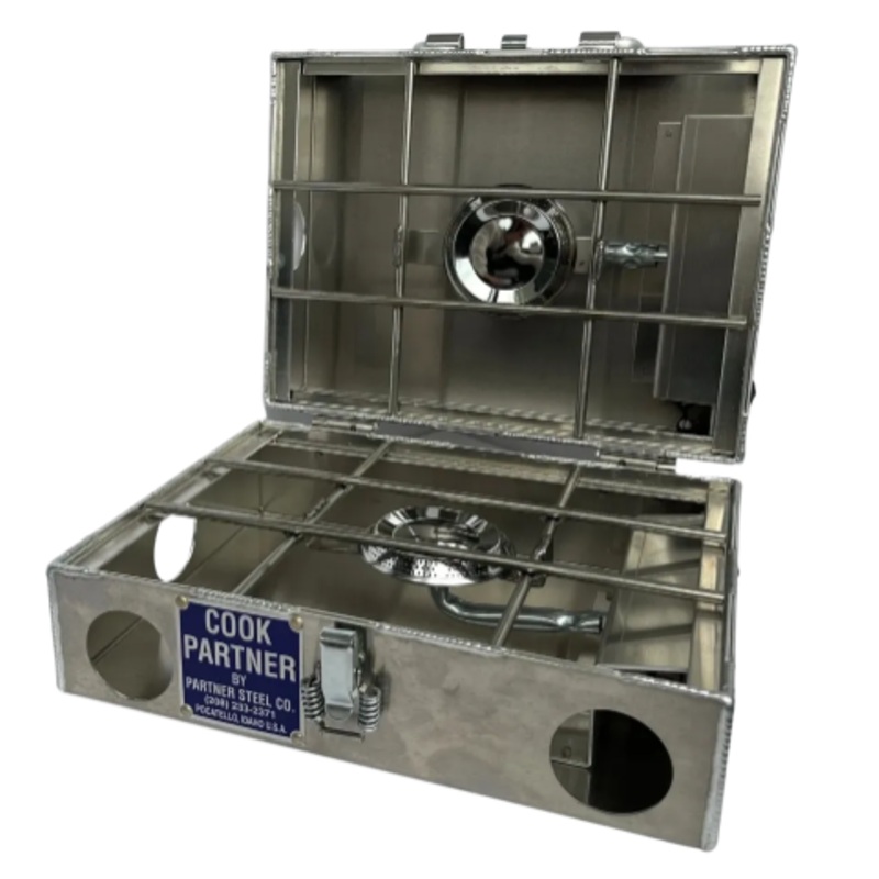 Partner Steel 9" 2 Burner Stove w/break apart hinge