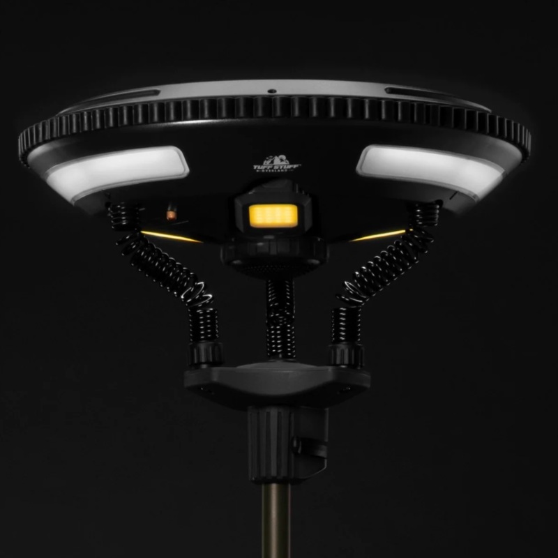 TUFF STUFF HALO 9.75" SOLAR FREESTANDING LIGHT WITH SPEAKER