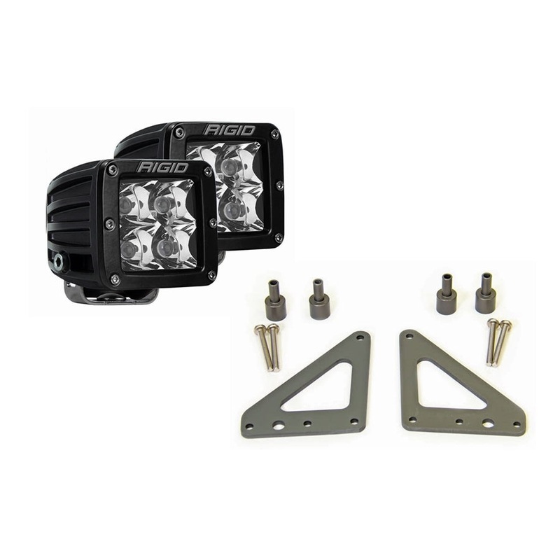 Jeep Wrangler JL & Gladiator JT Grimm Offroad A-Pillar Mount w/ Rigid LED Light Kit