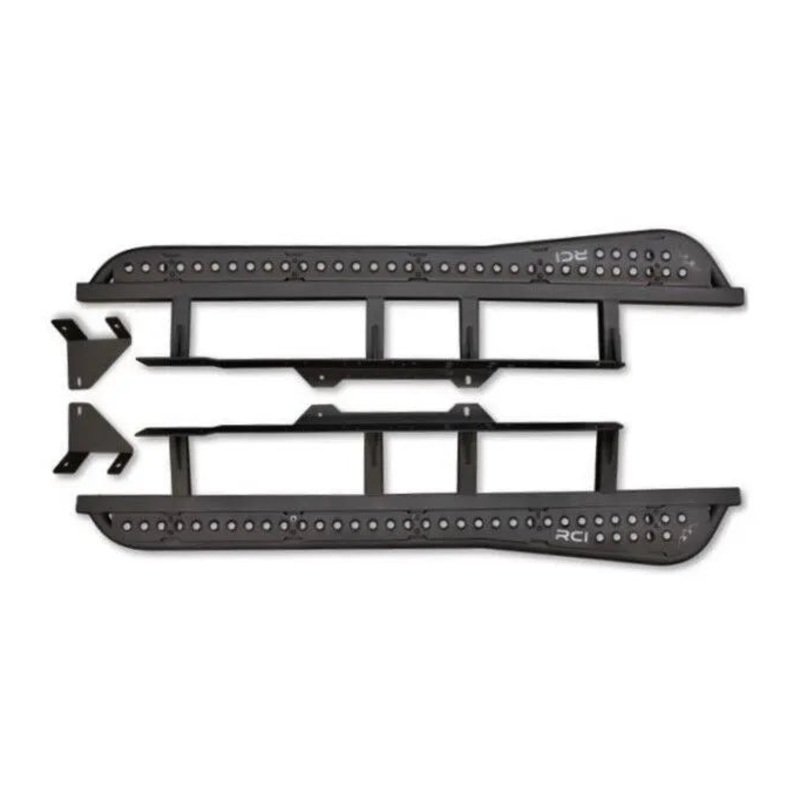 2016-23 Toyota Tacoma RCI Offroad Rock Sliders 20 Degree Angle - Satin Black Powdercoat
