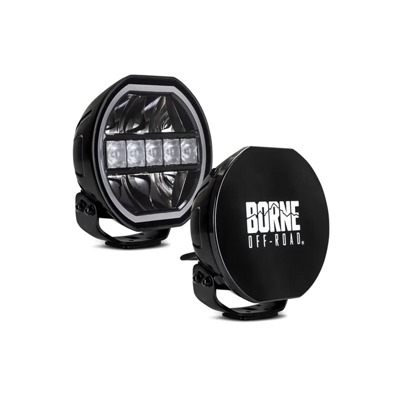 Borne Off-Road 7in Round LED Light Kit - Pair