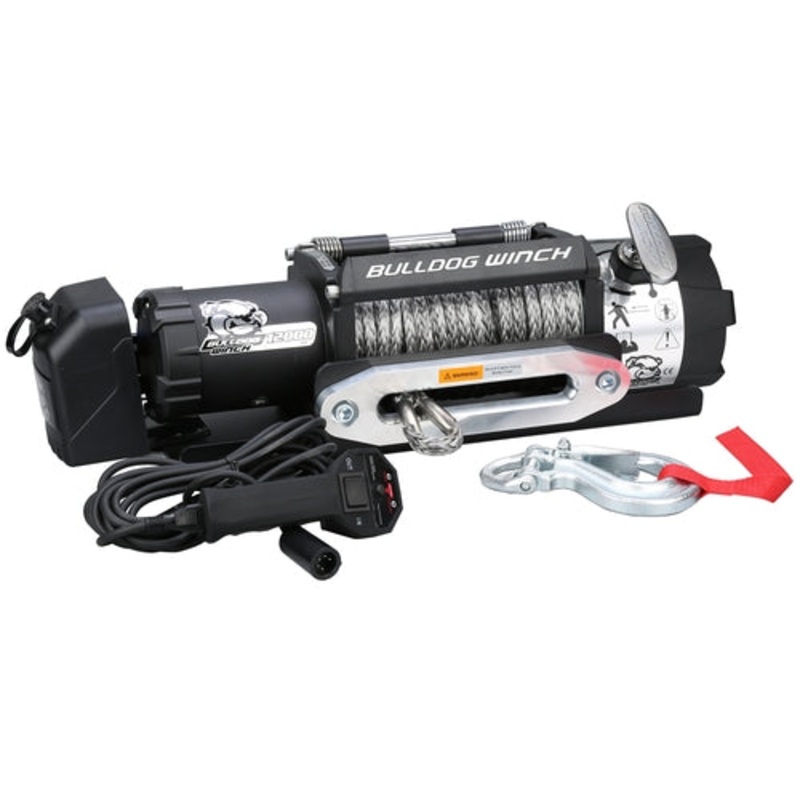 Bulldog Winch 12,000lb Trailer Winch w/ Synthetic Rope