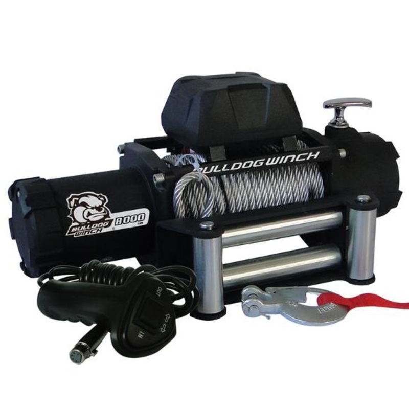 Bulldog Winch 8,000lb Winch w/ Wire Rope