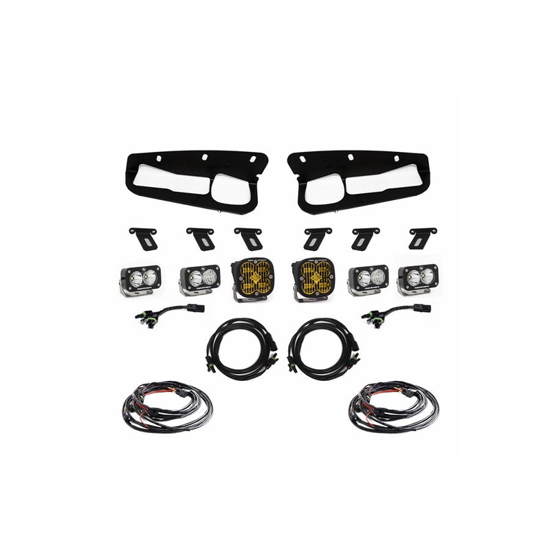 2021+ Ford Bronco Baja Designs Amber SAE Fog Pocket Kit w/ Upfitter