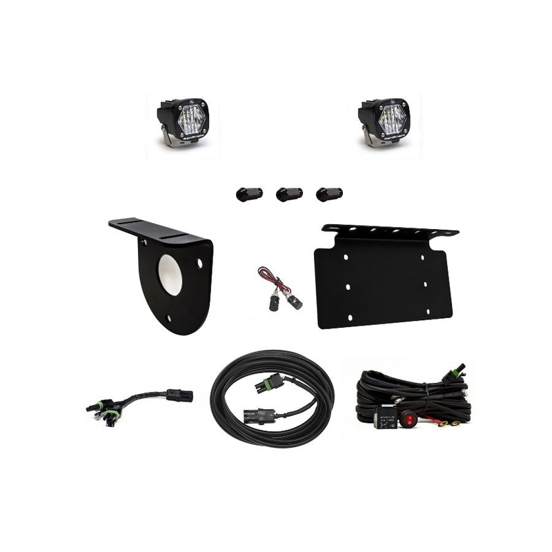 2021+ Ford Bronco Baja Designs Dual S1 Series W/C Reverse Kit w/ License Plate Mount