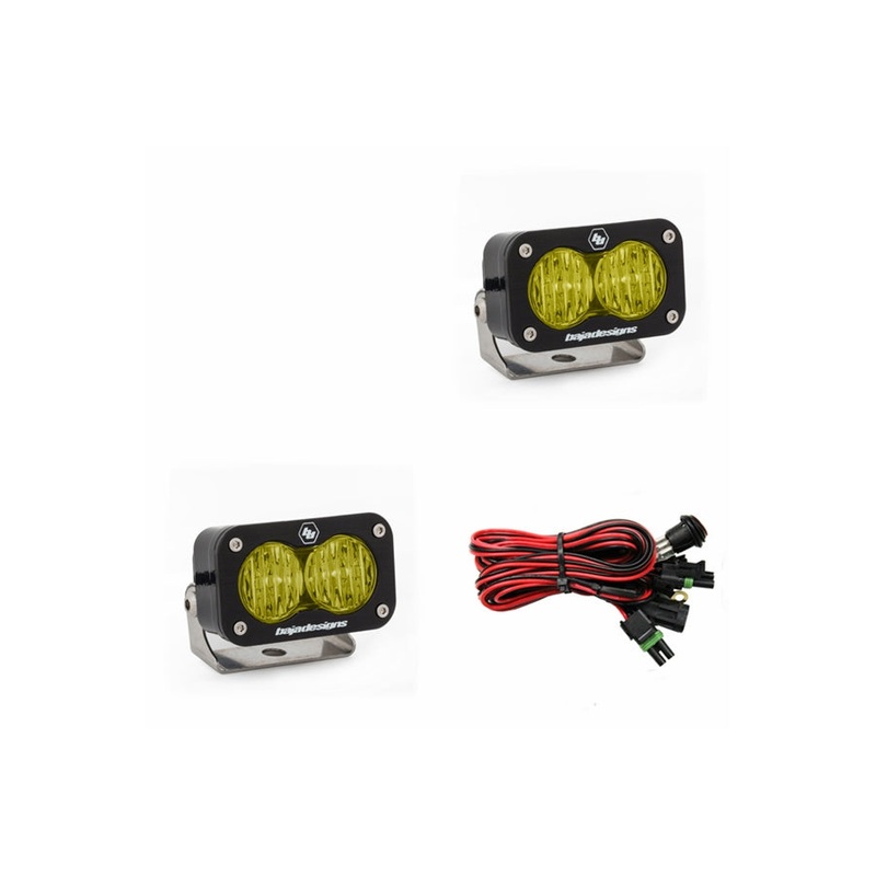 Baja Designs S2 Pro Wide Cornering LED Lights, Amber - Pair